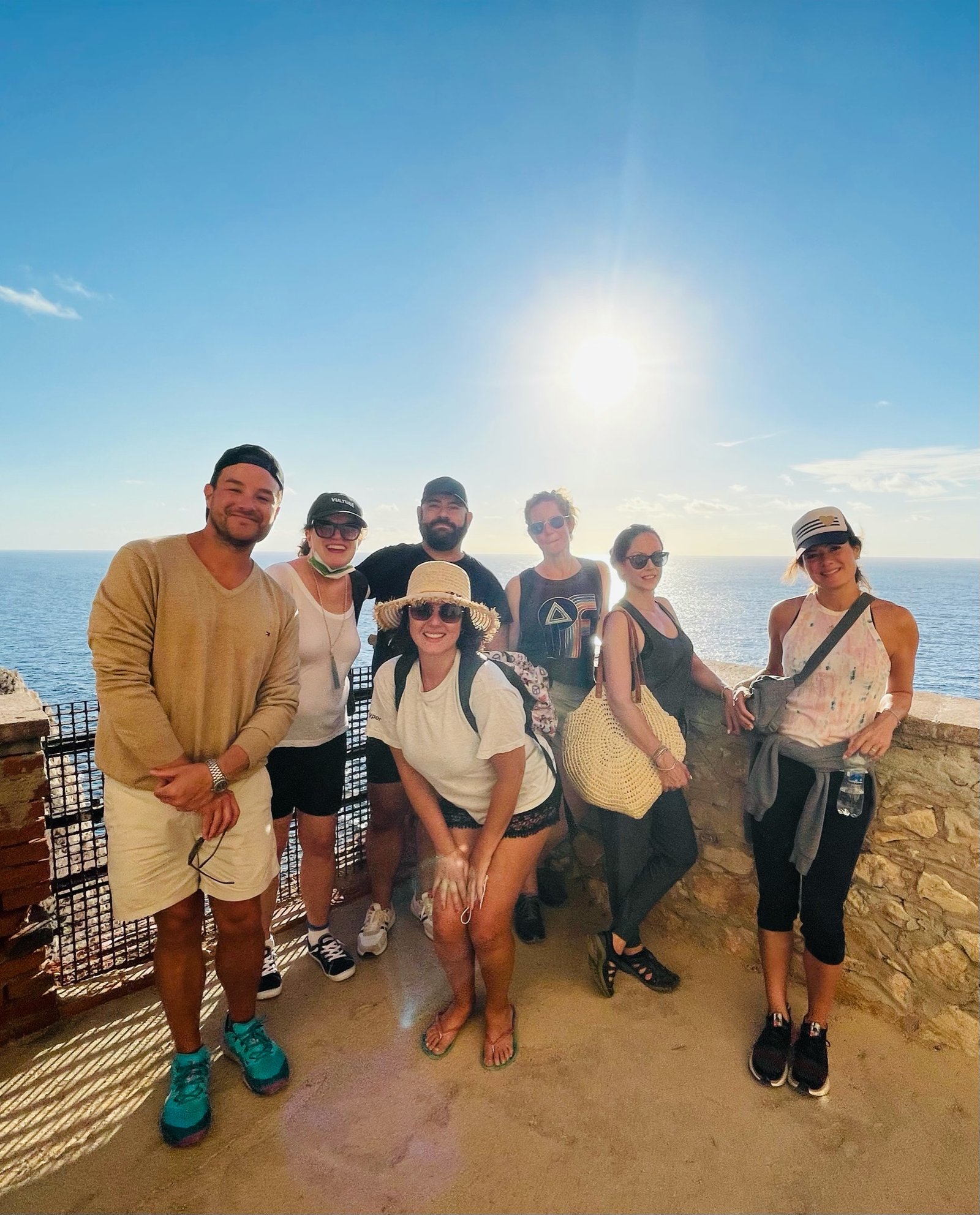 yoga retreat group in Sardinia, Italy